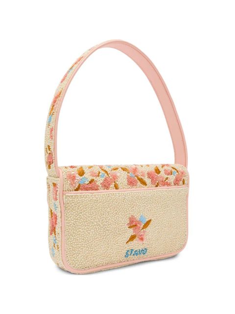 STAUD Tommy beaded floral shoulder bag - Neutrals - zdjęcie produktu nr 1