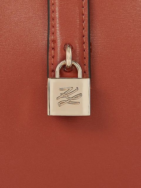 Karl Lagerfeld torebka skórzana K/AUTOGRAPH kolor czerwony A3W30151