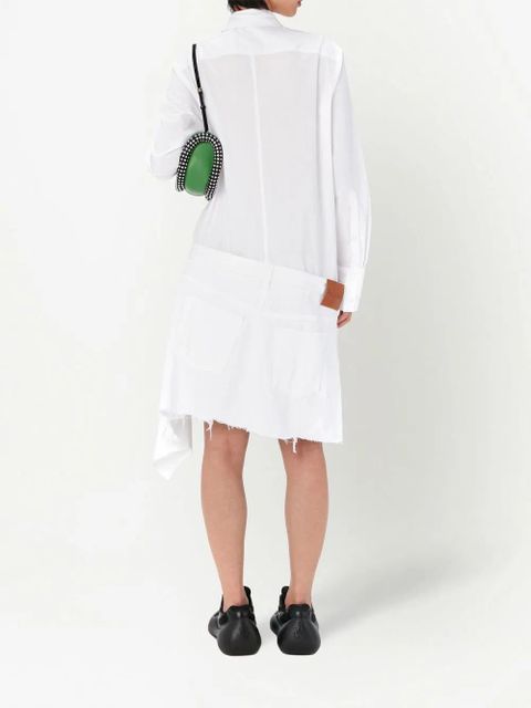 JW Anderson distressed-finish asymmetric shirtdress - White