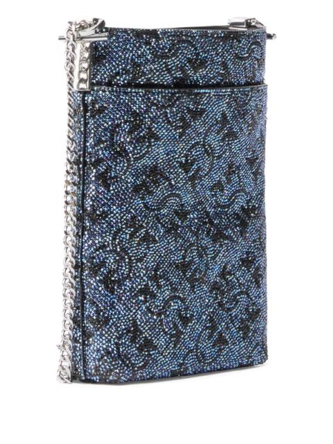 PINKO crystal-embellished chain phone bag - Blue - zdjęcie produktu nr 2
