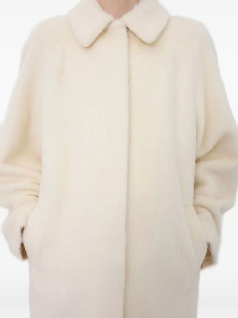 LouLou de Saison Jakob spread-collar alpaca coat - White