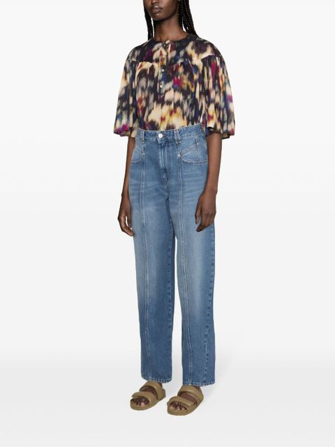 ISABEL MARANT Vetan high-rise boyfriend jeans - Blue