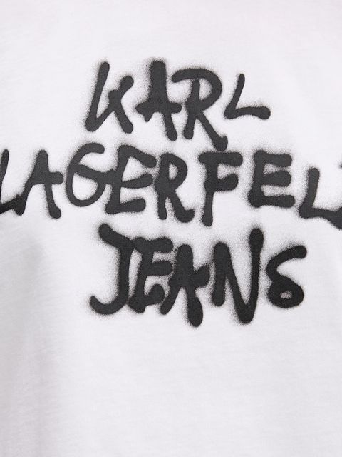 Karl Lagerfeld Jeans t-shirt bawełniany damski kolor biały B1W17054