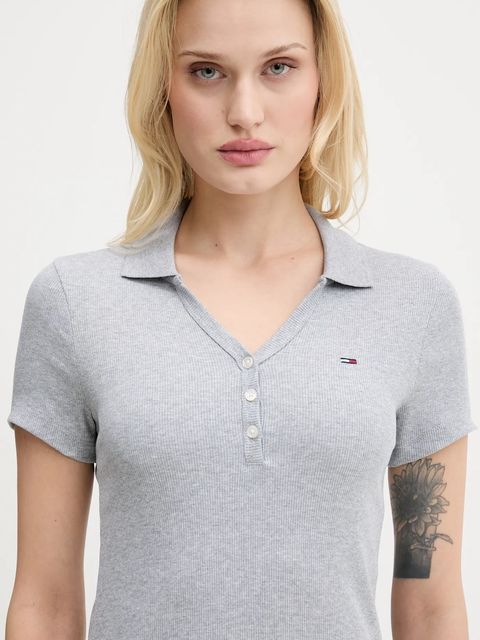 Tommy Jeans sukienka kolor szary mini dopasowana DW0DW21172