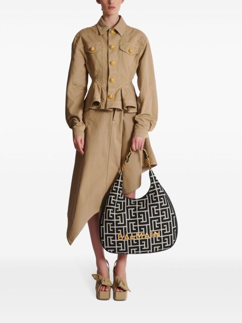 Balmain 1945 Soft Hobo Large shoulder bag - Black - zdjęcie produktu nr 2