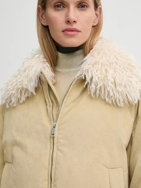 Nanushka kurtka puchowa ZACHARIE damska kolor beżowy zimowa oversize NU24FWOW45873