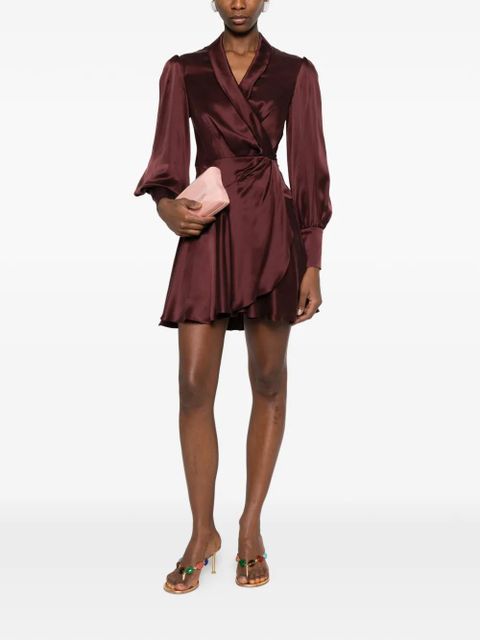 ZIMMERMANN wrap-draped mini dress - Red - zdjęcie produktu nr 2