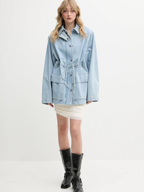 Rotate kurtka jeansowa kolor niebieski przejściowa 1141821468