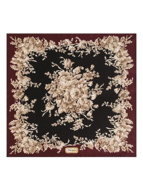 Dolce & Gabbana floral-print silk scarf - Red - zdjęcie produktu nr 1