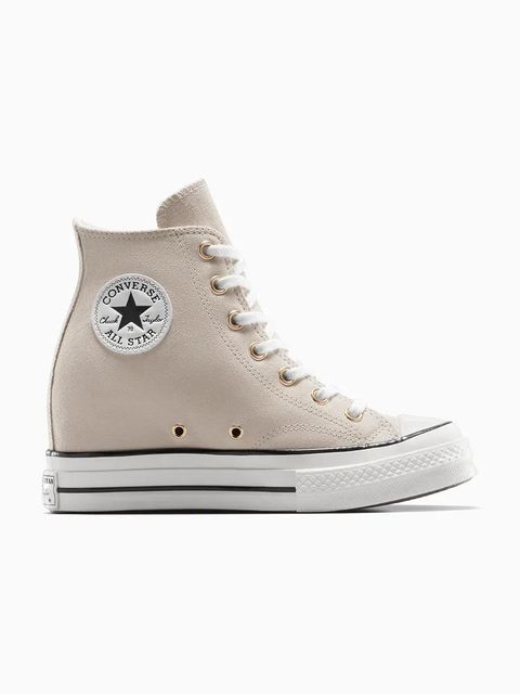Converse trampki zamszowe Chuck 70 Wedge kolor beżowy A13833C - zdjęcie produktu nr 1