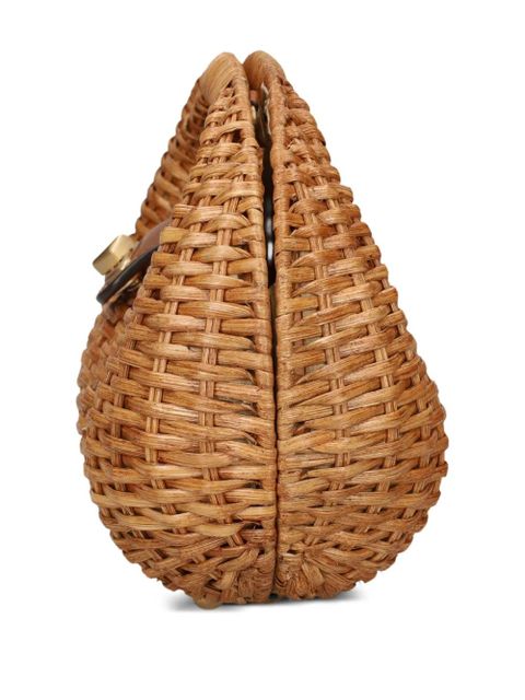 Cult Gaia Lydia woven basket tote bag - Brown