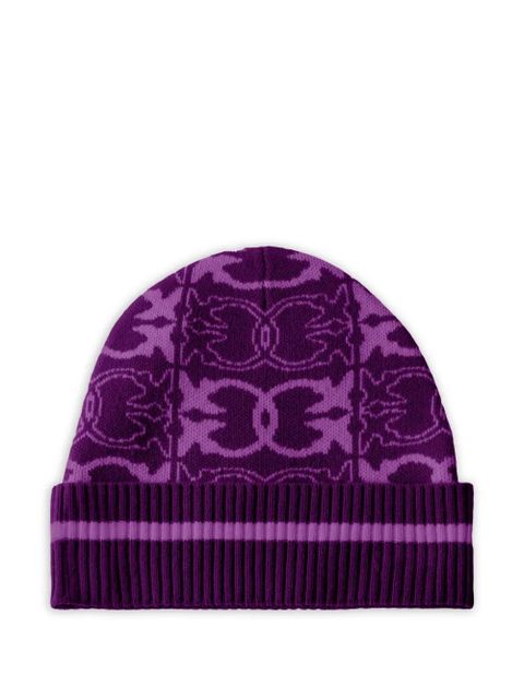 PINKO patterned ribbed beanie - Purple - zdjęcie produktu nr 2