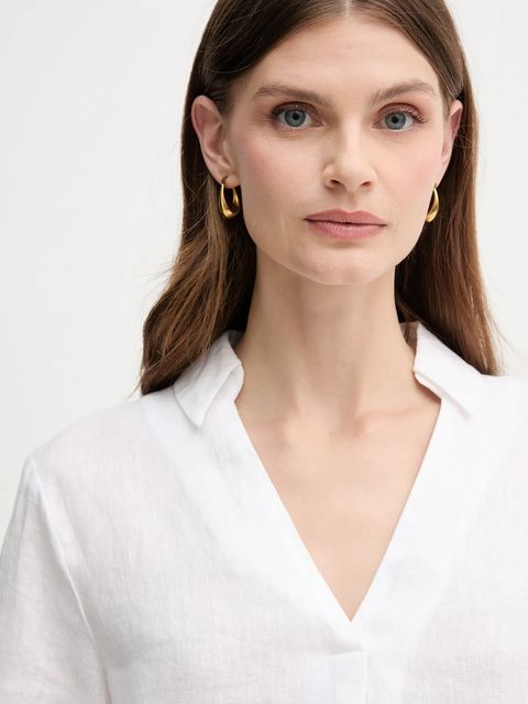 United Colors of Benetton bluzka lniana