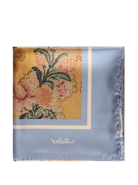 Valentino Garavani floral-print scarf - Blue - zdjęcie produktu nr 1