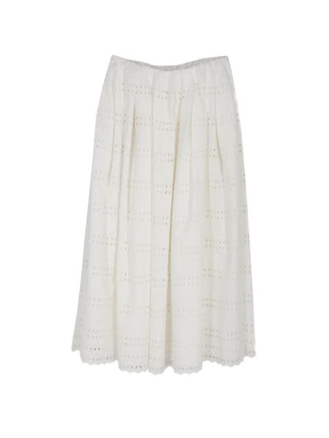 Faithfull the Brand embroidered midi skirt - White - zdjęcie produktu nr 2