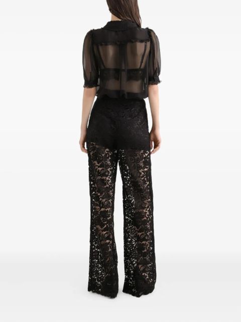 Dolce & Gabbana ruffled collared blouse - Black