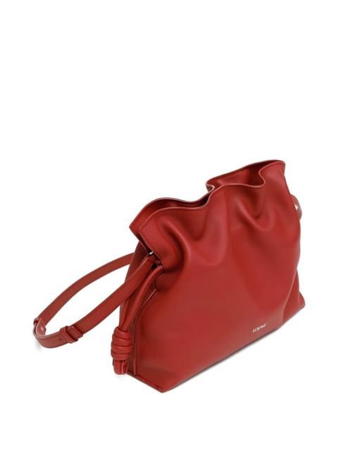 LOEWE knotted drawstring bucket bag - Red - zdjęcie produktu nr 2