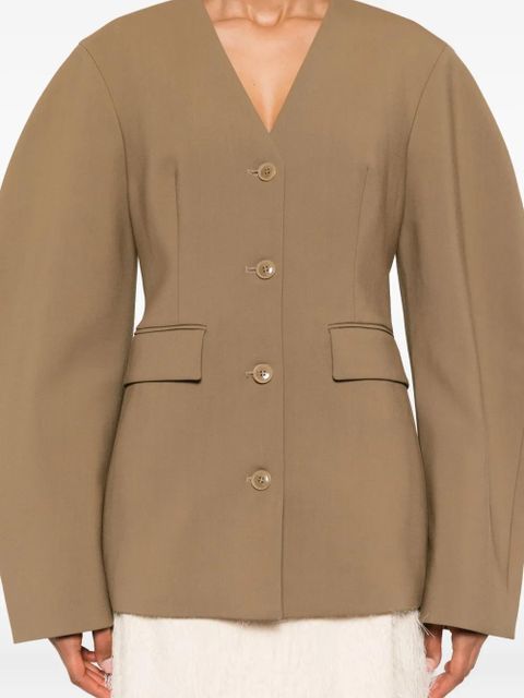 Nanushka puff-sleeve jacket - Brown