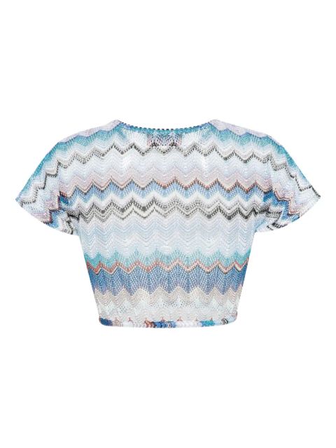 Missoni zigzag crop top - Blue