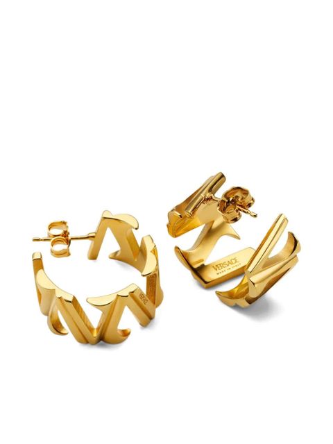 Versace V-shape hoop earrings - Gold - zdjęcie produktu nr 2