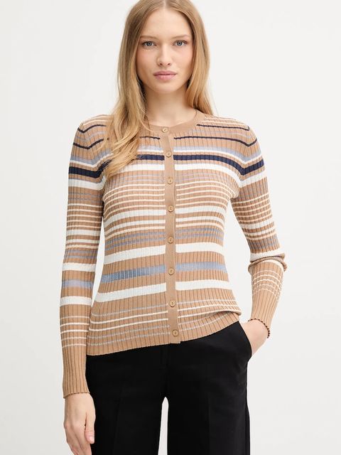 United Colors of Benetton kardigan damski kolor brązowy lekki 1E3RE502D - zdjęcie produktu nr 1