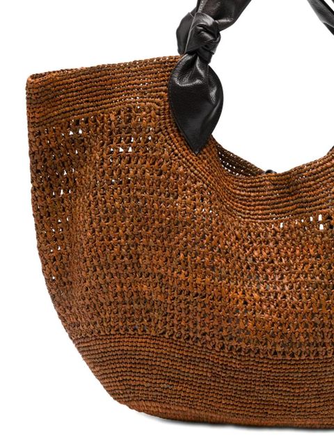 Hereu Fonol woven knotted tote bag - Brown