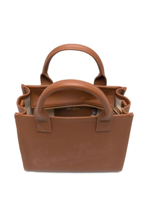 MC2 Saint Barth medium Vanity logo-embossed grained-leather tote bag - Brown