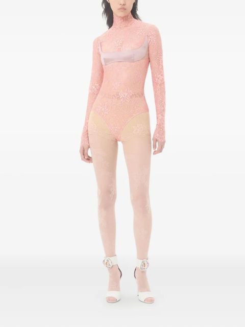 Valentino Garavani floral-lace bodysuit - Pink