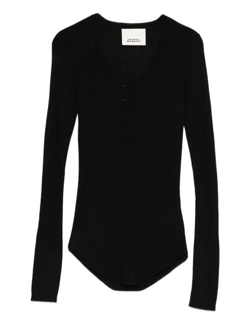 ISABEL MARANT button-fastening knitted top - Black - zdjęcie produktu nr 1