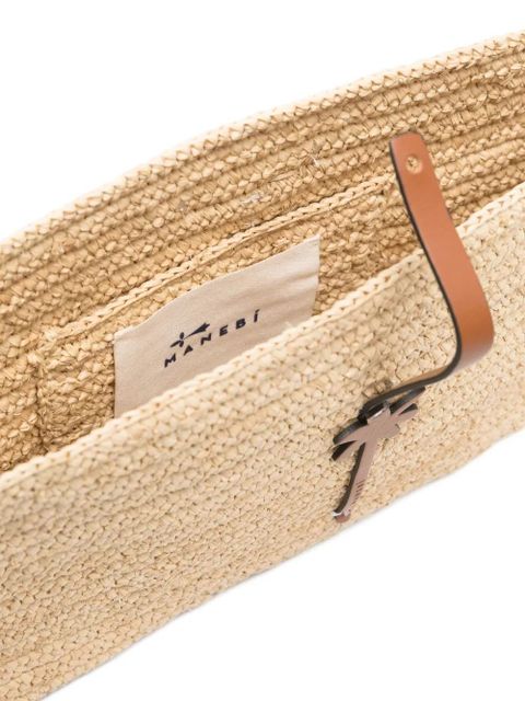 Manebi Kaia palm-tree clutch bag - Neutrals