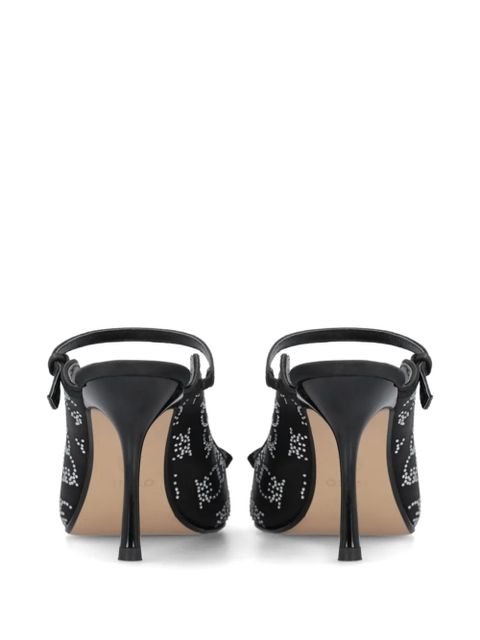 PINKO crystal-embellished mules - Black