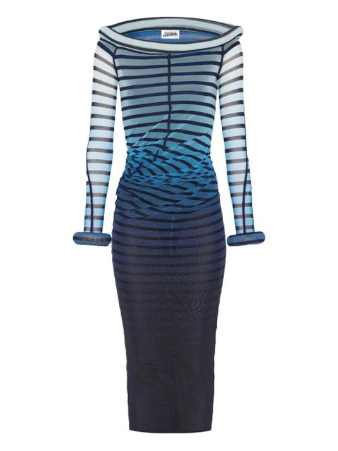 Jean Paul Gaultier striped maxi dress - Black - zdjęcie produktu nr 1