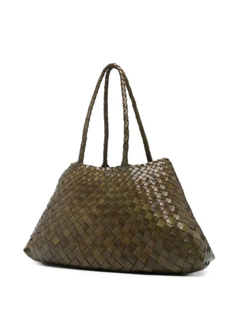 DRAGON DIFFUSION big Santa Croce woven tote bag - Green