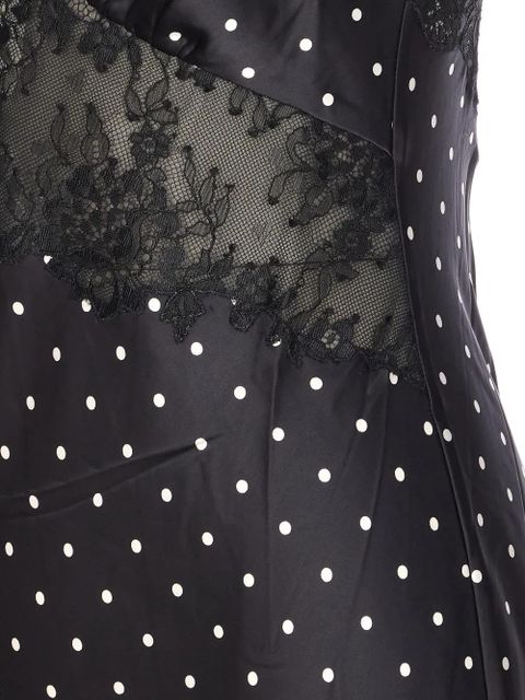 Self-Portrait polka dot lace maxi dress - Black