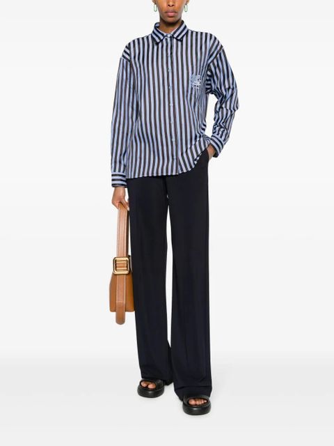 ETRO Pegaso-embroidered striped shirt - Blue - zdjęcie produktu nr 2