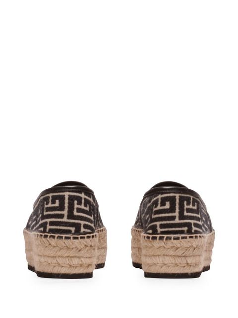 Balmain monogram platform espadrilles - Black - zdjęcie produktu nr 2