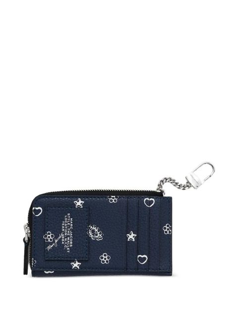 Marc Jacobs bandana leather zip wallet - Blue