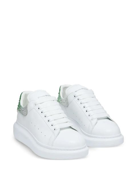 Alexander McQueen Oversized embellished lace-up sneakers - White - zdjęcie produktu nr 2