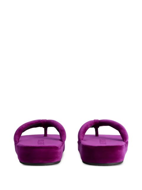 Balenciaga Jet Lag Thong velvet platform flip-flops - Purple - zdjęcie produktu nr 2