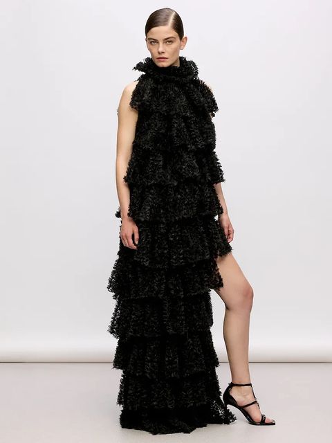 Karl Lagerfeld sukienka Karl Lagerfeld Studio kolor czarny maxi rozkloszowana A4W13062 - zdjęcie produktu nr 1