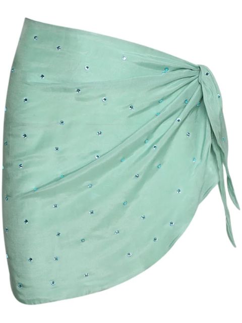 Oséree Gem crystal-embellished pareo - Green - zdjęcie produktu nr 1