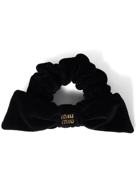 Miu Miu velvet scrunchie - Black - zdjęcie produktu nr 1