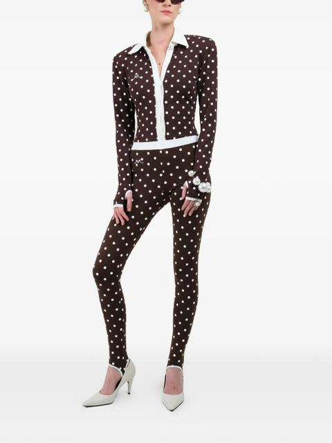 Rowen Rose polka-dots leggings - Brown - zdjęcie produktu nr 2