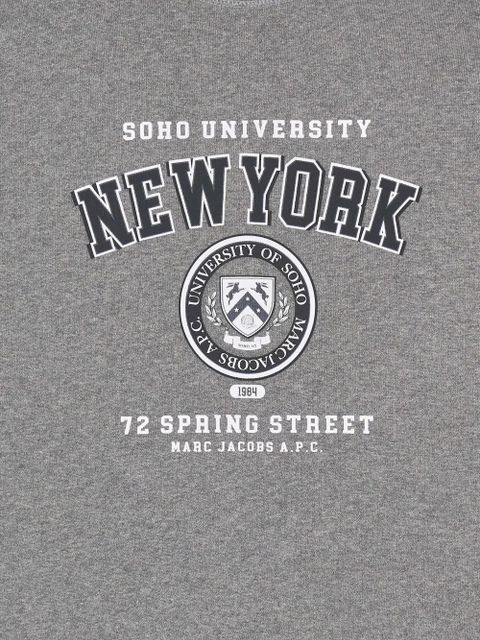 Marc Jacobs x The A.P.C. Shrunken NY crew-neck sweatshirt - Grey