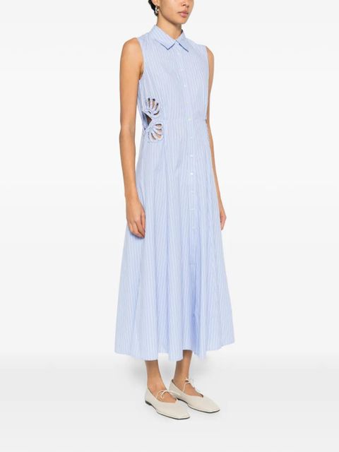 SANDRO cut-out striped dress - Blue