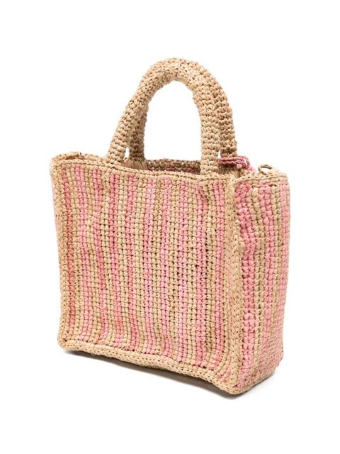 MC2 Saint Barth mini Vanity striped tote bag - Neutrals - zdjęcie produktu nr 2