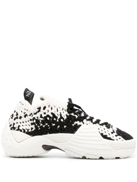 Lanvin Flash-X crochet-knit sneakers - Neutrals - zdjęcie produktu nr 1