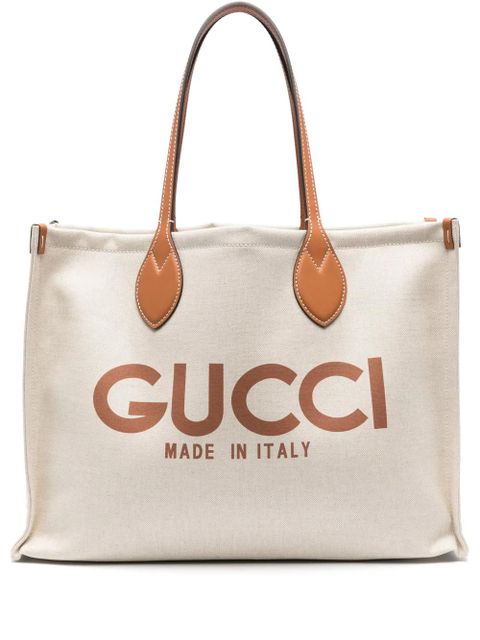 Gucci medium Gucci-print tote bag - Neutrals - zdjęcie produktu nr 1