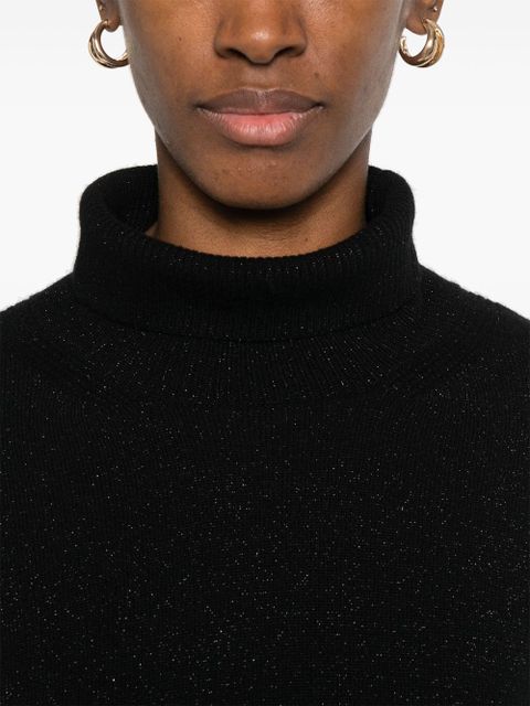 Moncler lurex-embellished sweater - Black