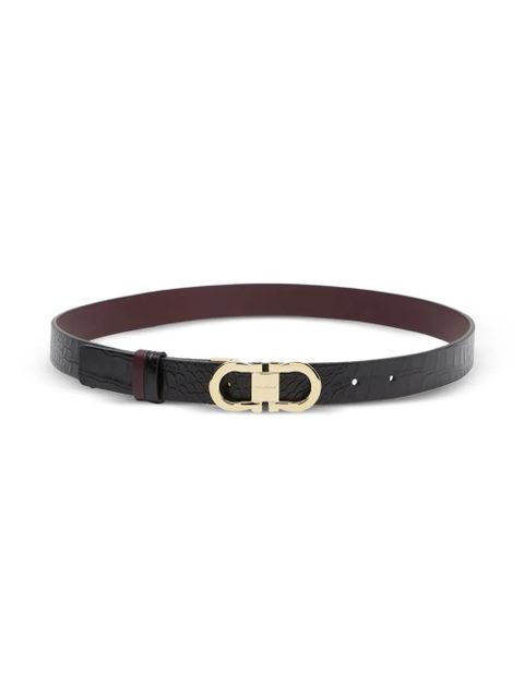Ferragamo Gancini-buckle leather belt - Black - zdjęcie produktu nr 2